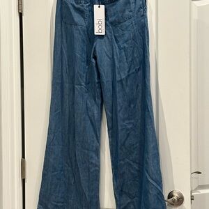 Bobi Women's Blue Jeans soft and wide